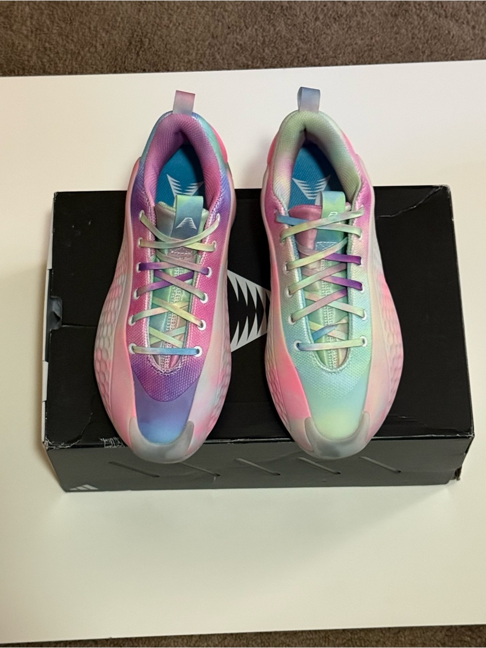 adidas Pastel Tie-Dye Athletic Shoes - Pink, Purple, Green, Blue